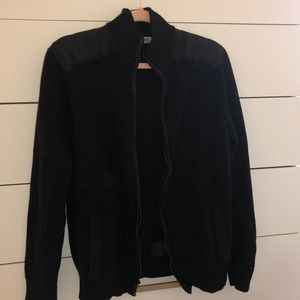 Kenneth Cole Men’s Black Zip Up Sweater